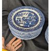 Image 10 : AMAZING!  Set of Churchill England Blue Willow China Made in Staffordshire England