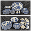 Image 1 : AMAZING!  Set of Churchill England Blue Willow China Made in Staffordshire England