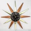 Image 1 : Beautiful Teak Starburst ingraham Clock - WORKING!