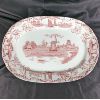 Image 1 : Large Pink Delph Platter - Semi Porcelain - Upper Hanley Pottery
