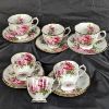 Image 1 : Set of 6 Royal Albert 'American Beauty" Tea Cups & Saucers