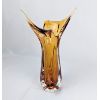 Image 2 : Gorgeous Handblown Glass Amber Vase 13" tall