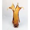 Image 3 : Gorgeous Handblown Glass Amber Vase 13" tall