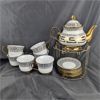 Image 1 : Vintage European Tea Set with Gold Greek Key Pattern