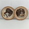 Image 1 : Set of 2 Decorative Clarice Cliff Hunting Dogs Wall Hanging Plates