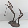 Image 2 : Set of 2 Golfing Metal Statues
