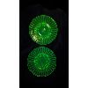 Image 2 : Set of 2 Vintage Uranium Ware Plates 6.25"