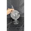 Image 4 : Gorgeous Pinwheel Crystal from Poland - Candy Dish with Lid & Two Candle Holders