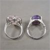 Image 2 : Amethyst & Rose Quartz Heart Rings Size 8.5 and 7