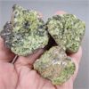 Image 1 : Set of 3 Peridot Crystal Geodes from Arizona USA