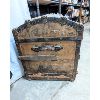 Image 4 : Large Wooden Steamer Trunk 