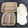 Image 1 : Set of 2 Vintage Anchor Hockings Ovenware Baking Dishes