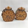 Image 1 : Vintage Wooden Tree Clock Salt & Pepper Shakers