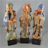 Image 1 : Set of 3 Chinese Mudmen Figurines 7.5" tall