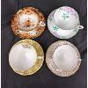 Image 3 : Set of 12 Tea Cups & Saucers - Various Makers