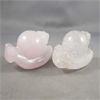 Image 2 : Set of 2 Crystal Snails - Rose Quartz & White Quartz