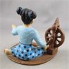 Image 2 : Woman Spinning Wool Figurine from Kyawzin Myanmar