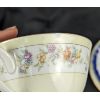 Image 5 : Set of 4 Porcelain Tea Cups and Blue Bird Basket 