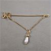 Image 1 : 10K Gold Brooch with Fresh Water Pearl