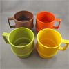 Image 2 : Set of 4 Tupperware Stackable Coffee Mugs - Harvest Colors