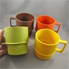 Image 3 : Set of 4 Tupperware Stackable Coffee Mugs - Harvest Colors