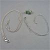 Image 1 : Set of 2 Sterling 925 Silver Chains & Serpentine Stone Turtle Pendant