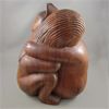 Image 2 : Wooden Carving of Woman and Cat Embrace