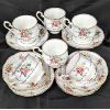Image 1 : Set of 6 Royal Albert 'Petit Point' Tea Cups and Saucers