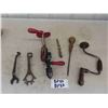 Image 1 : Vintage Hand Drill, Bit Brace, Old Wrenches, plus more