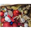 Image 4 : Large Box Loaded with Christmas Ornaments, Balls + Bows