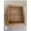 Image 2 : Small Oak Shadow Box 9.5" x 11" & 2 Church Pew Bible Holders 16" Wide, 