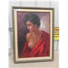 Image 1 : Signed Exotic Oil on Canvas Framed Picture - a. Batti 24" x 33"