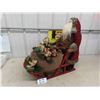 Image 1 : Plush Santa Claus + Sleigh Display 12" x 28" x 28"