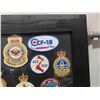 Image 8 : 2 Picture Displays, 45 + Patches of Squadron or Military Related