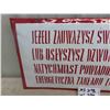 Image 2 : Porcelain Warning/ Instruction Sign - Believed To Be From Power Plant 14" x 27"