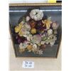 Image 2 : Display Box 4" x 15.5" x 17.25" filled with Flowers Made of Feathers