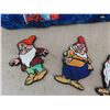 Image 3 : 7 Wooden Painted Wall Figures of Walt Disney's 7 Dwarves 8" to 10" Tall , Plus