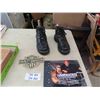 Image 1 : Harley Davidson Motorcycle Boots sz 8.5, Harley Davidson Patch, American