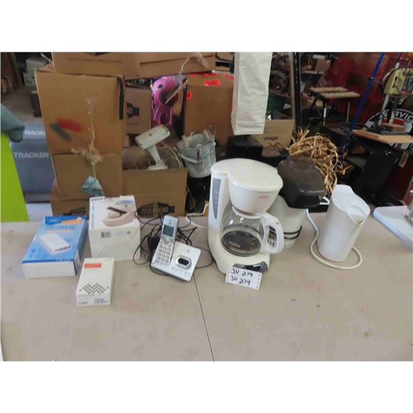 Coffee Machine, Pop Corn Maker, Electric Kettle, Portable Phone, UV