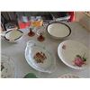 Image 2 : Assorted China Bowls, Plates, 2 Pictures, Shell Birds, Stem Ware 