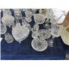 Image 2 : Nice Assortment Crystal Dishes, Covered Bowls, Bell, Plus Box of Fine Wine Glasses