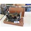 Image 1 : Singer Portable Sewing Machine with Nice Wooden Carry Case