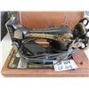 Image 2 : Singer Portable Sewing Machine with Nice Wooden Carry Case