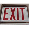 Image 2 : 2 Metal Case Exit Signs - Double Sided 2" x 7" x 12"