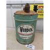 Image 2 : Veedol 5 Gal Oil Can with Spout, Tractor Seat on Metal Mount