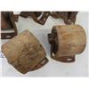 Image 3 : 6 Vintage Wood Wheel Casters - Heavy Duty