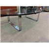 Image 2 : Chrome Base + Heavy Glass Top Oval Coffee Table 16" x 36" x 60"