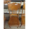 Image 4 : Set of 4 Vintage Double Press Back Dining Chairs