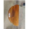 Image 4 : Small Wooden 1/2 Round End Table 11" x 22" x 23"