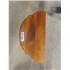 Image 4 : Small Wooden 1/2 Round End Table 11" x 22" x 23"